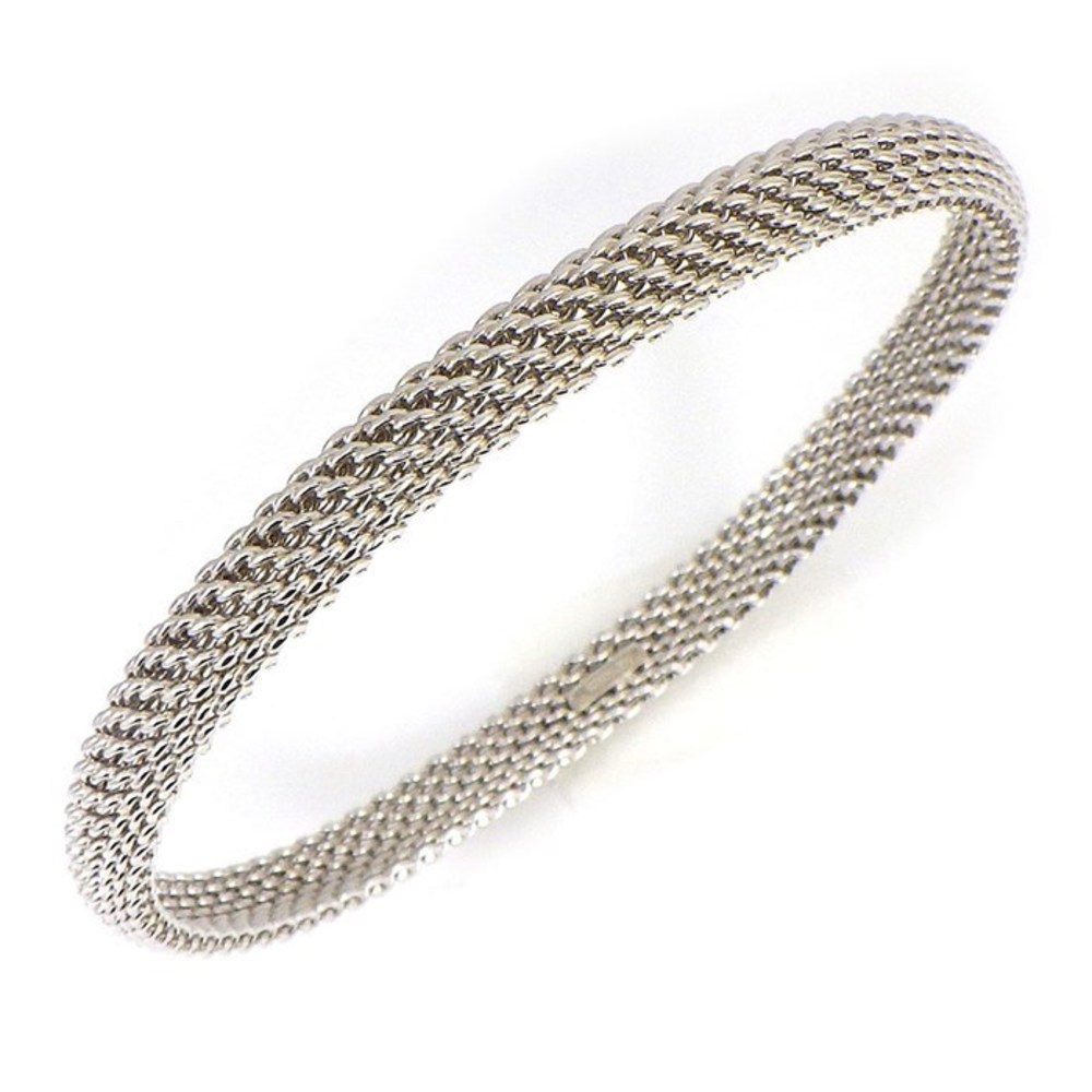 Tiffany Somerset Mesh Bangle White Gold